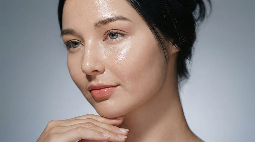 glowing atau berminyak